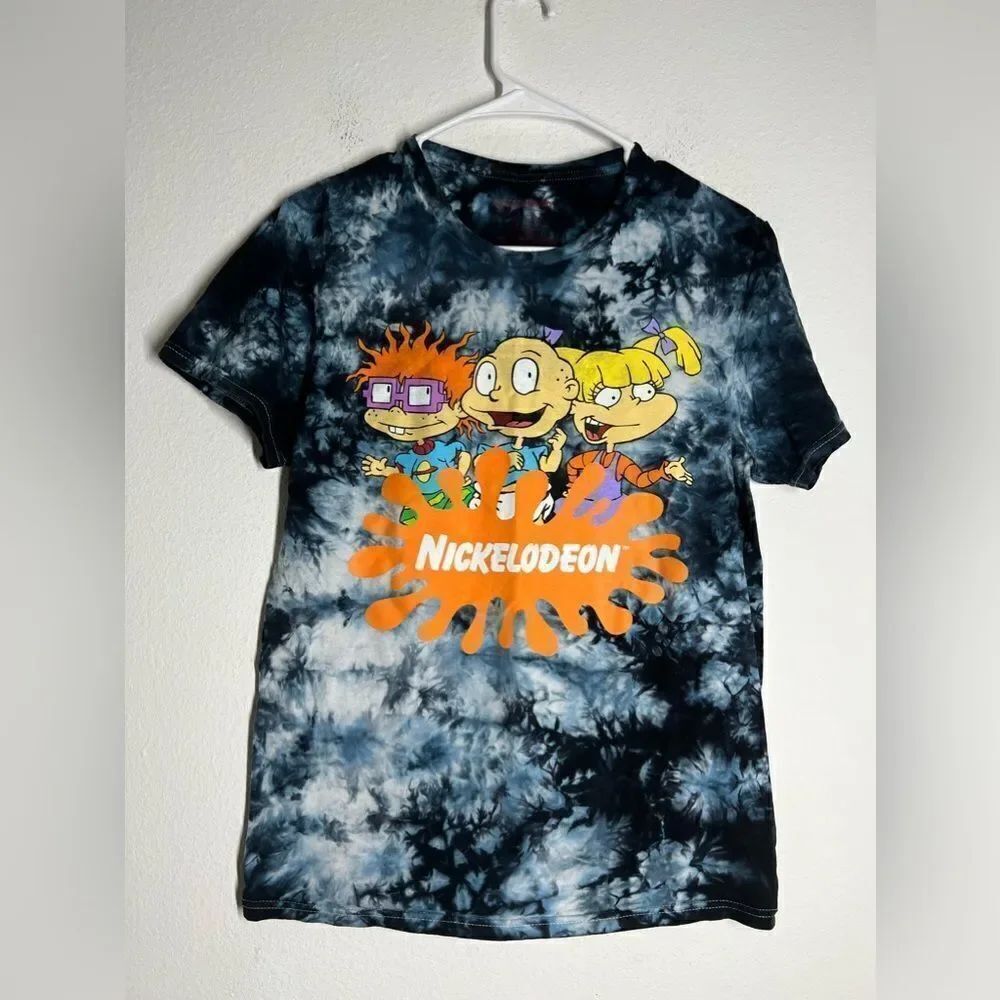 NICKELODEON RUGRATS BLUE TIE DYE T-SHIRT SIZE-S RARE